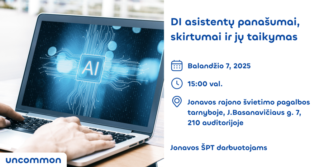 JONAVA ŠPT DARBUOTOJAMS | DI asistentų panašumai, skirtumai ir jų taikymas