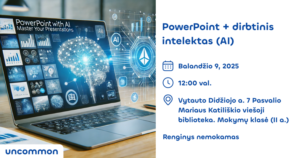 PASVALYS | PowerPoint + dirbtinis intelektas (AI)